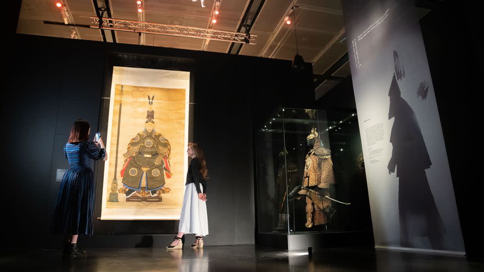 British Museum workers in the 
'China's hidden century' exhibition, on May 18, 2023. - James Manning/PA Images/Getty Images