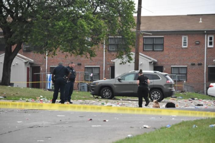 The aftermath of a shooting in Baltimore. 