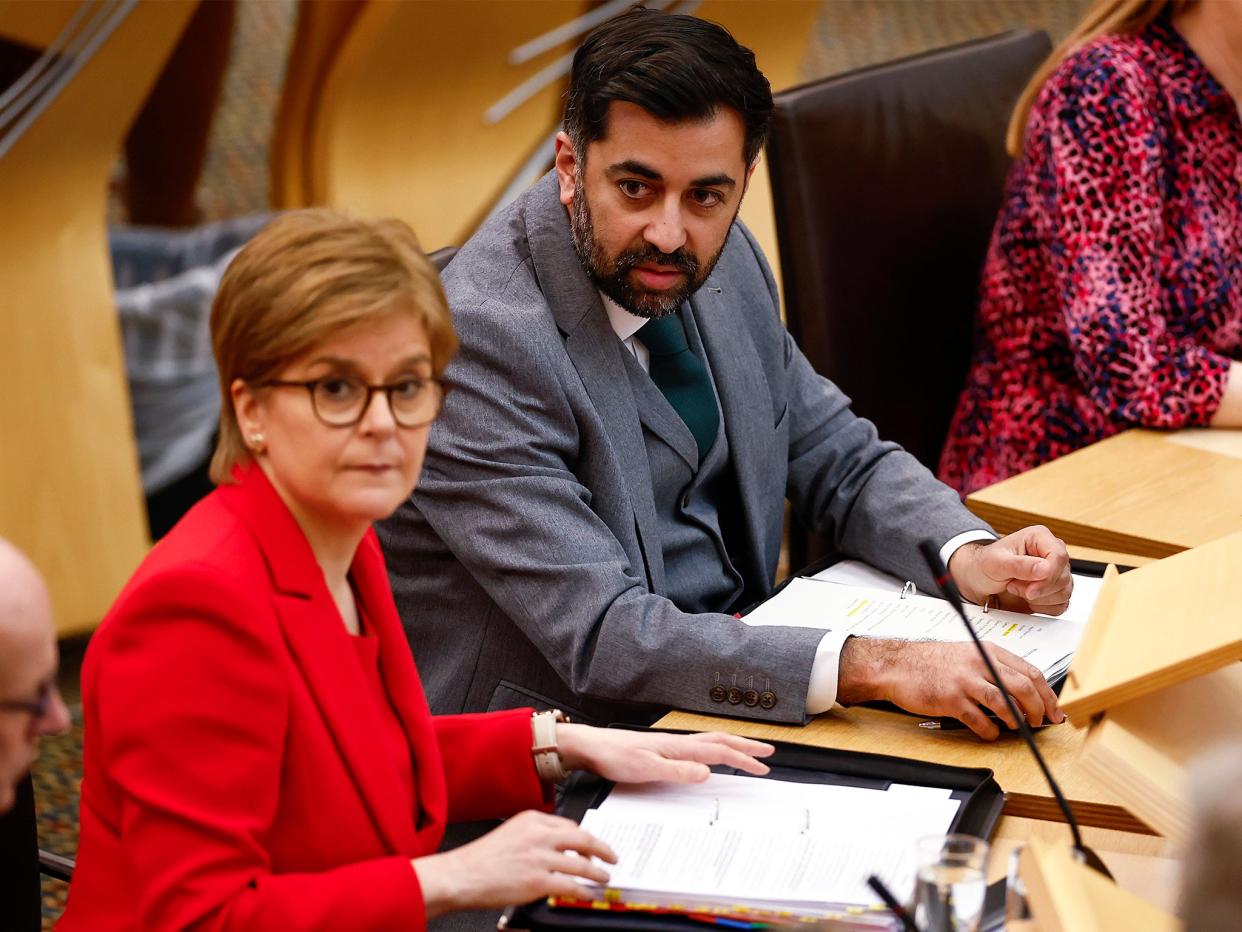 Nicola Sturgeon and successor Humza Yousaf (Getty)