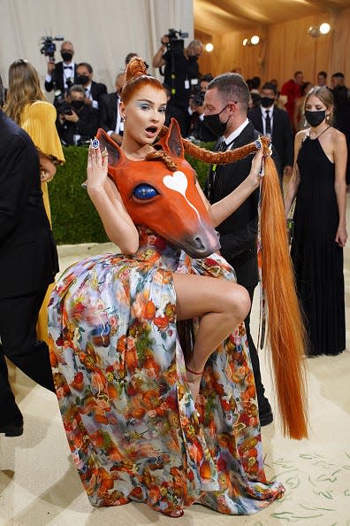 Kim Petras at the 2021 Met Gala "In America: A Lexicon of Fashion."