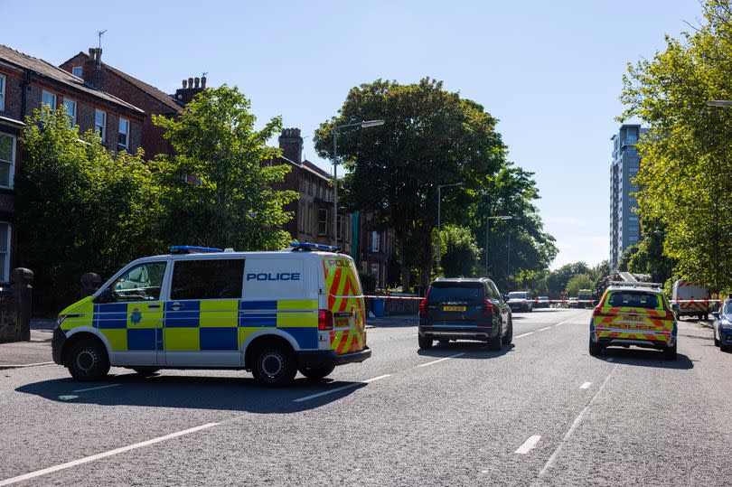 Police have closed the road in both directions