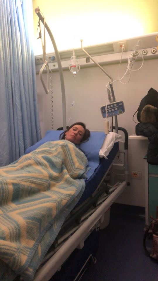 Ilaria Cucchi all'ospedale di Bergamo. Fonte: Facebook