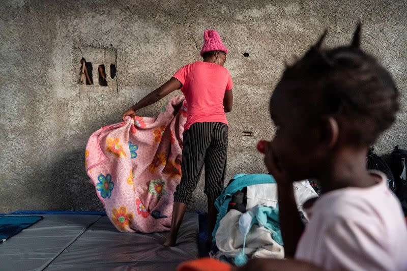 Asylum-seeking migrants in the U.S. return back to Mexican side of the border in Ciudad Acuna, Mexico