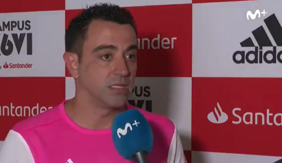 Xavi durante la entrevista que concedió a #Vamos. (Foto: Movistar).