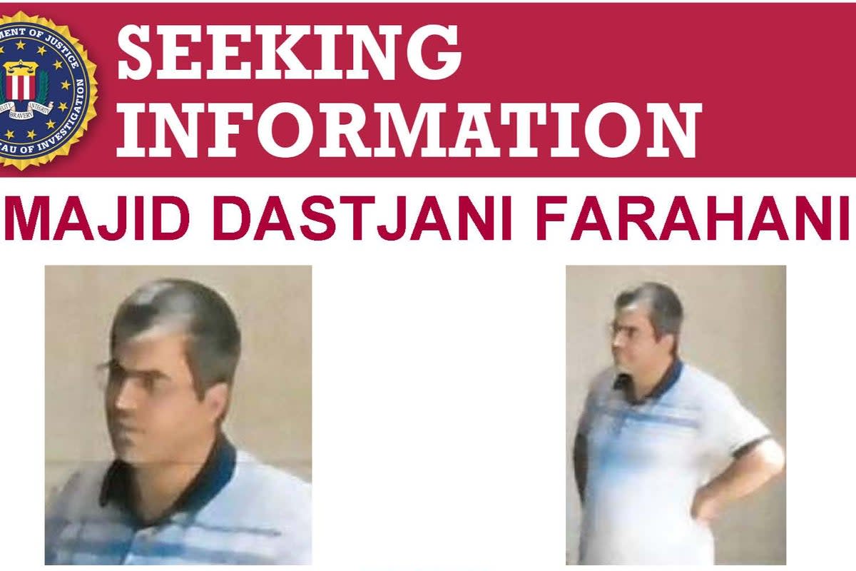 Majid Dastjani Farahani is wanted by the FBI in Miami over alleged plots to kill US officials (FBI)