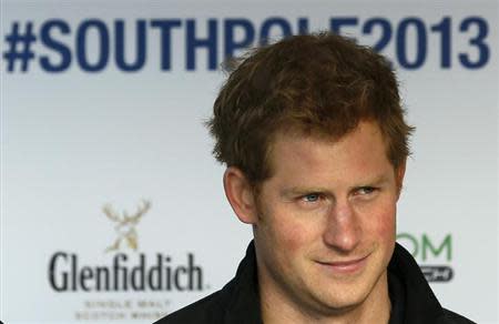 Britain's Prince Harry attends the Walking with the Wounded South Pole Allied Challenge 2013 British team departure event at Trafalgar Square in London November 14, 2013. REUTERS/Stefan Wermuth/Files