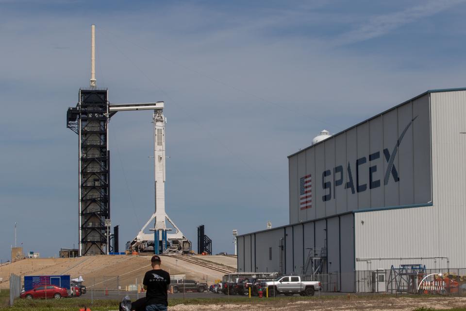 SpaceX Crew Dragon Demo 1 Unmanned Jan 17 2019. 
Picture taken by Jon Galed