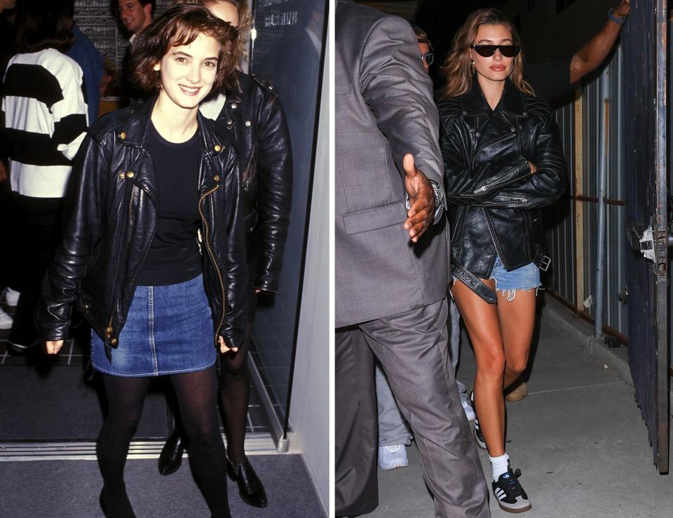 Hailey Bieber Has Been Dressing Just Like Old School Winona Ryder