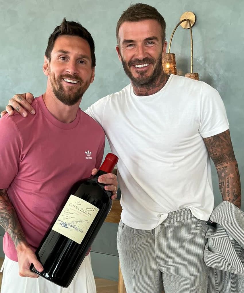 Lionel Messi y David Beckham