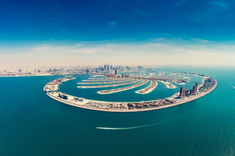 Vista aérea de las islas que conforman Palm Jumeira 