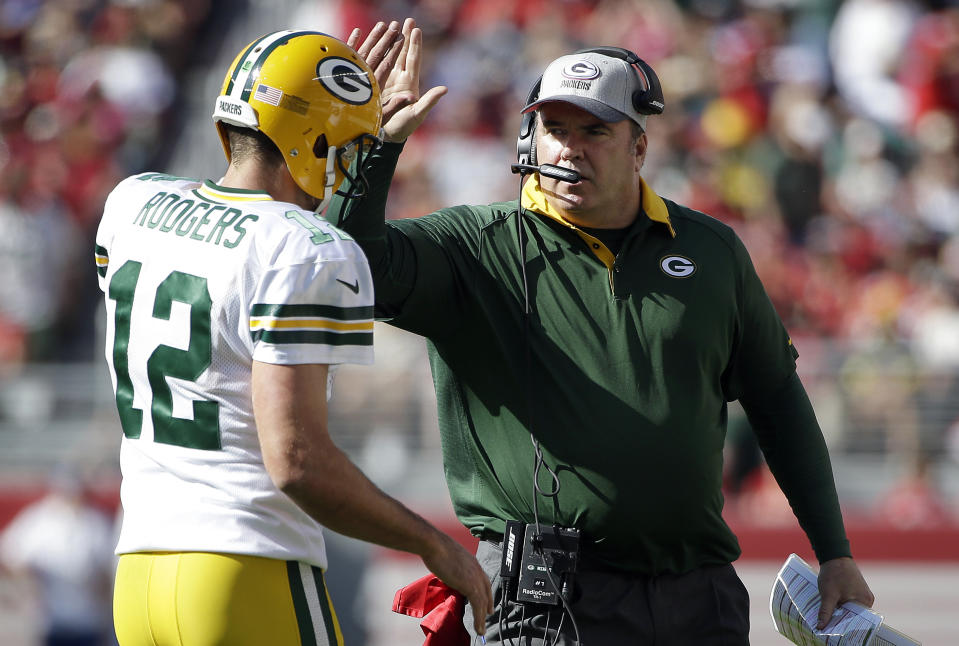 Former Packers head coach Mike McCarthy thanked the players, coaches and fans for his time in Green Bay. (AP)