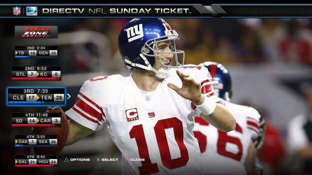 DirectTV's NFL Sunday Ticket now Available on PS3 and PS4