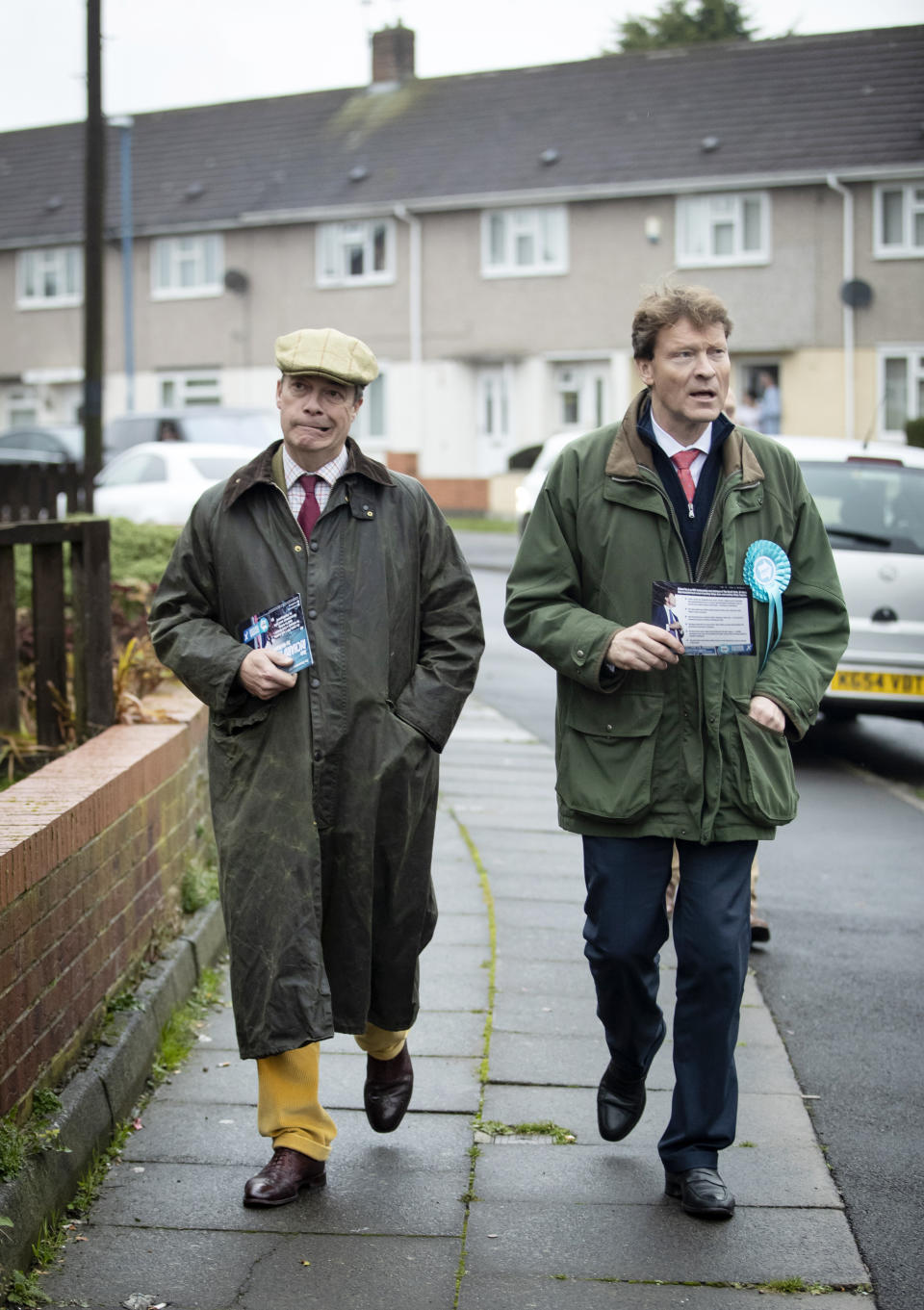 Brexit Party leader Nigel Farage (left) with Brexit Party Chairman and parliamentary candidate for Hartlepool, Richard Tice (right) on the General Election campaign trail in Hartlepool, County Durham.