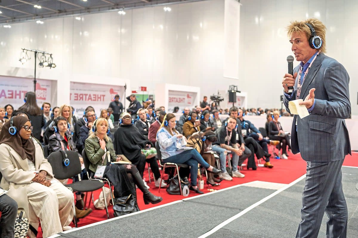 “Great place for business”: Pimlico Plumbers founder Charlie Mullins, right, and Grind coffee’s David Abrahamovitch were among speakers at the SME XPO event (Handout)