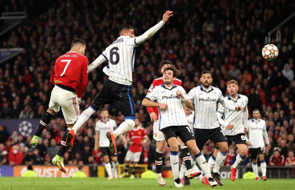 Cristiano Ronaldo rises to thump in a towering header and complete the turnaround.