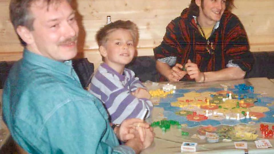 Klaus, Benjamin, and Guido Teuber playtesting The Settlers of Catan. - Courtesy CATAN GmbH