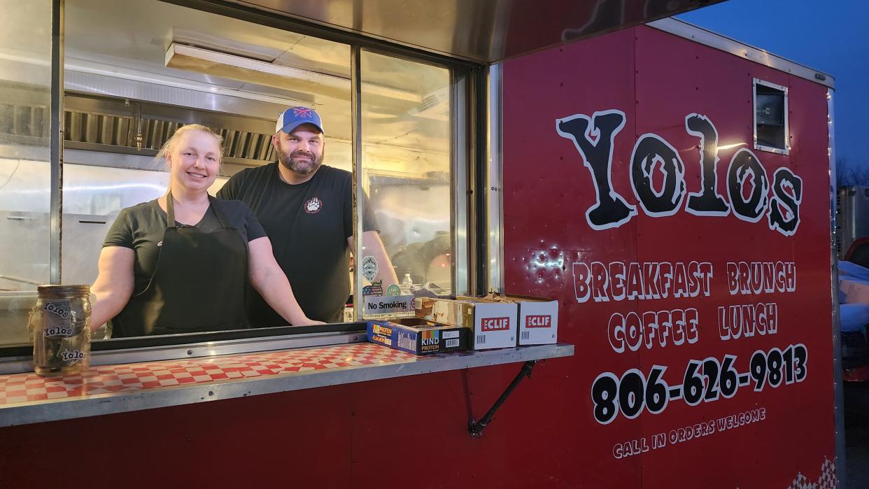 Yolos Food truck traveled from Amarillo set to serve the Canadian community and those impacted by the Smokehouse Creek Fire in Hemphill County in late February.