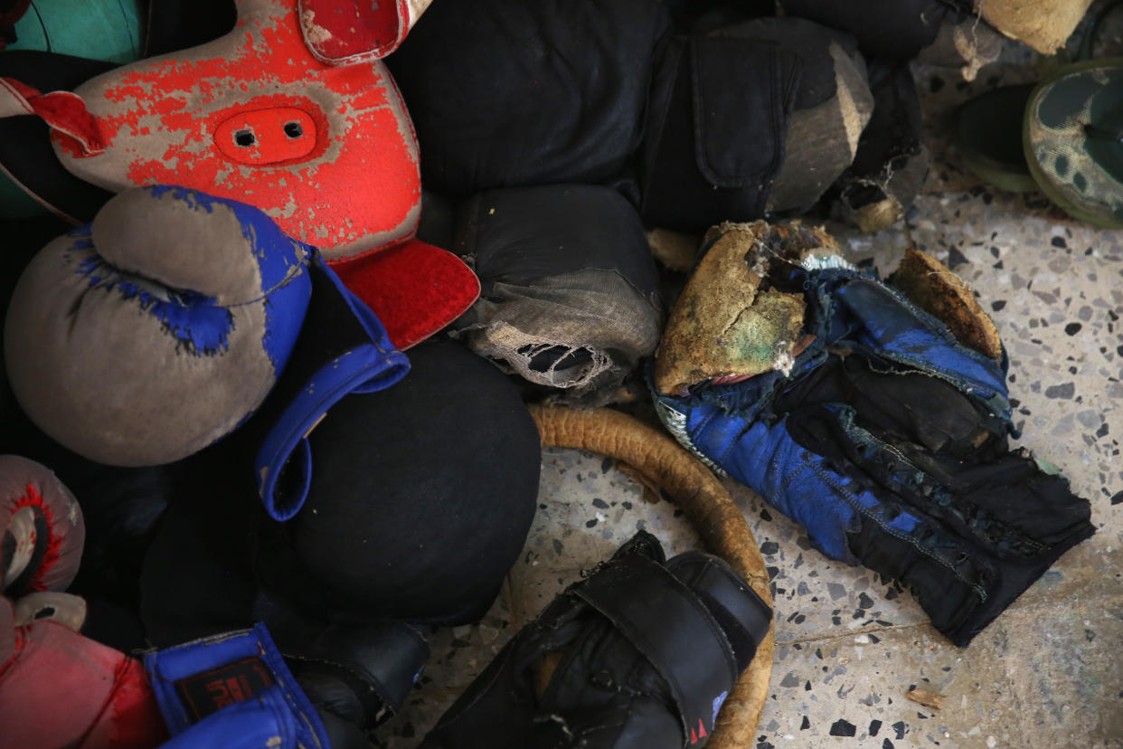 Boxing gloves, Cuba, May 2015.