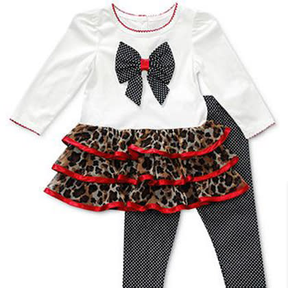 Sweet Heart Rose Bow Top and Leggings