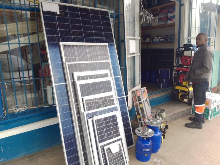 <div class="inline-image__caption"><p>A shop in Mutare, Zimbabwe, sells solar panels. </p></div> <div class="inline-image__credit">Andrew Mambondiyani</div>