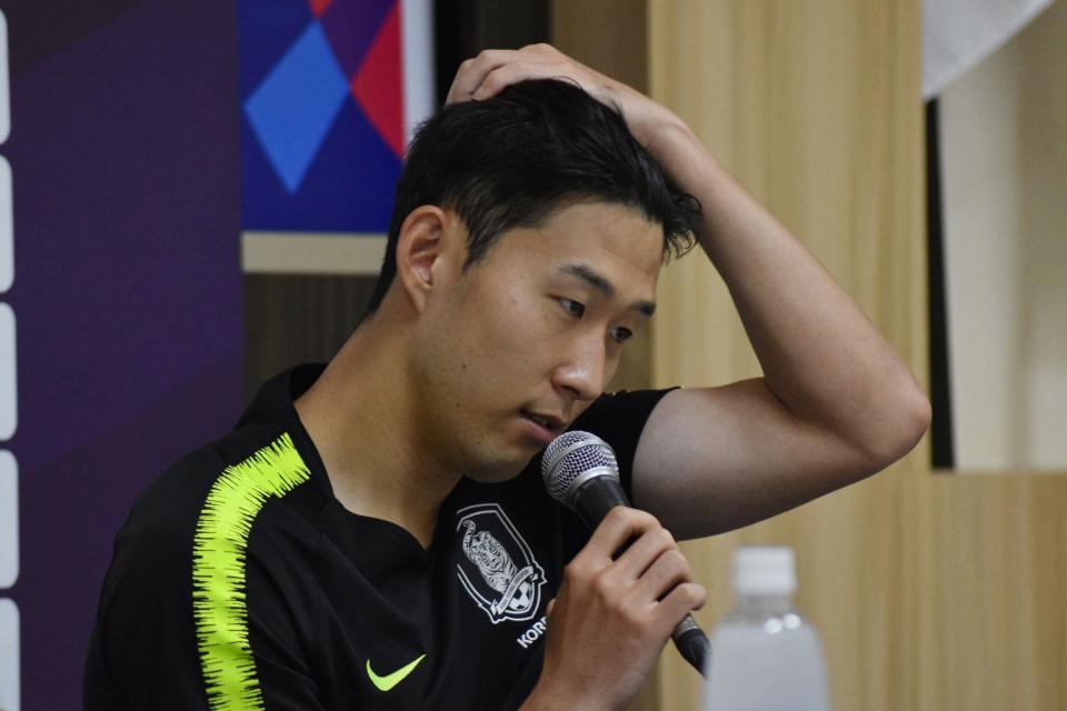 On duty: Heung-min Son: AFP/Getty Images