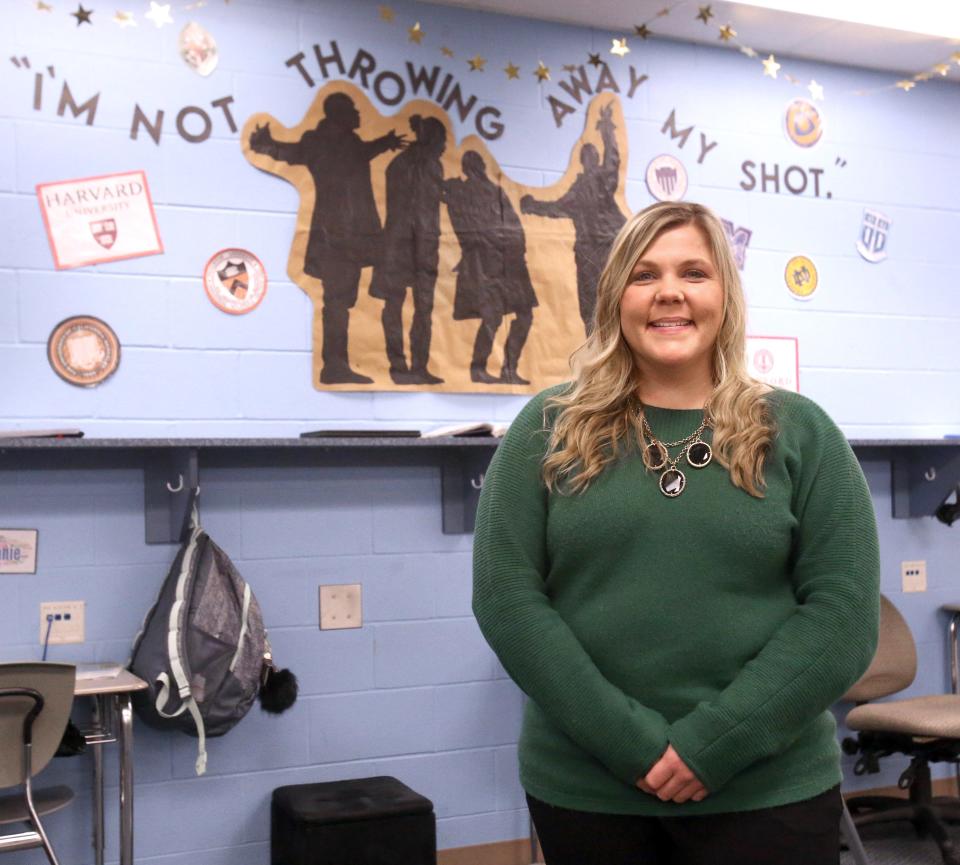 Alana Ryan is The Alliance Review's Robertson Kitchen & Bath Difference Maker for December. She is shown at Alliance Middle School on Tuesday, Nov. 30, 2021 where she is the school's liaison for Families Courts & Intervention.