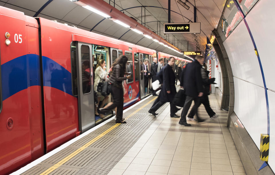 People in the London Underground