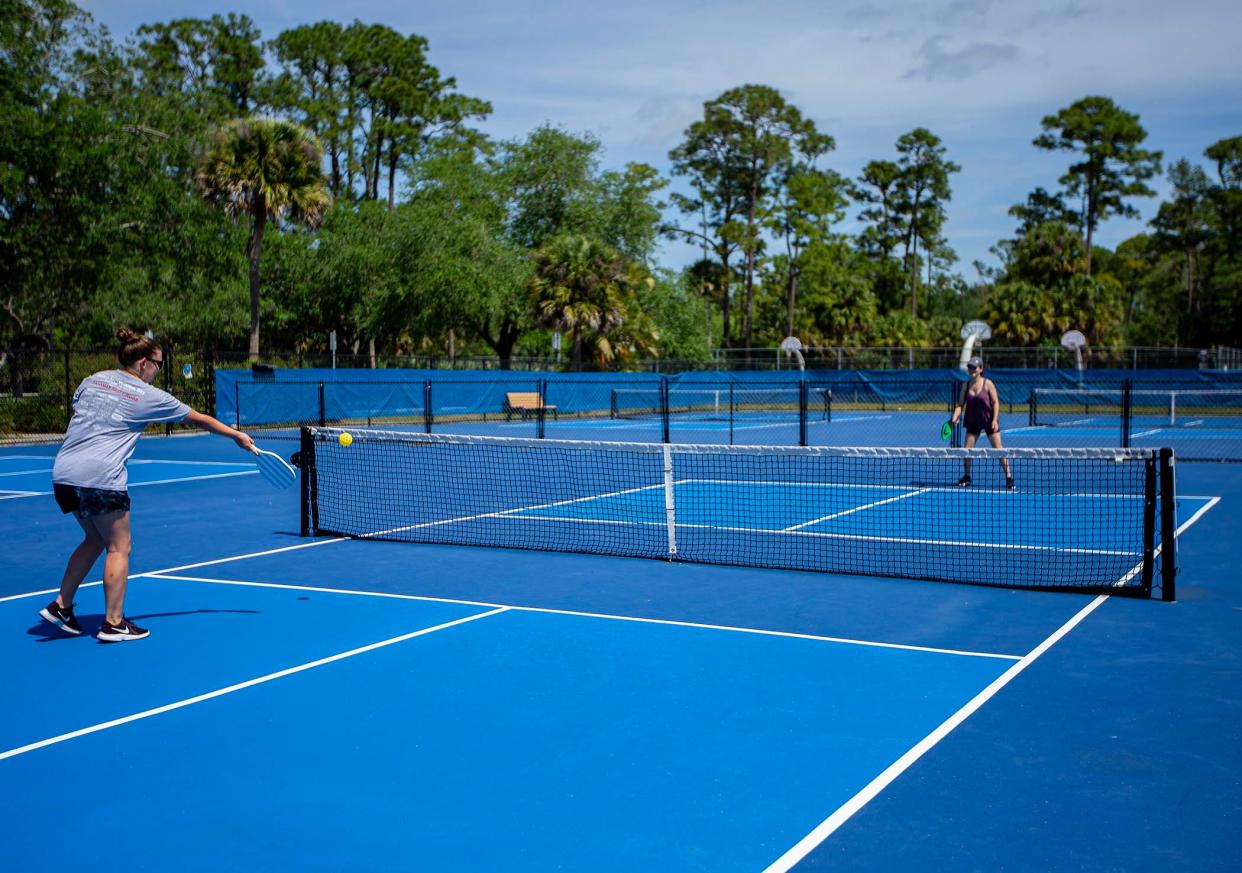 Royal Palm Beach Recreational Center hosts four outdoor pickleball courts.