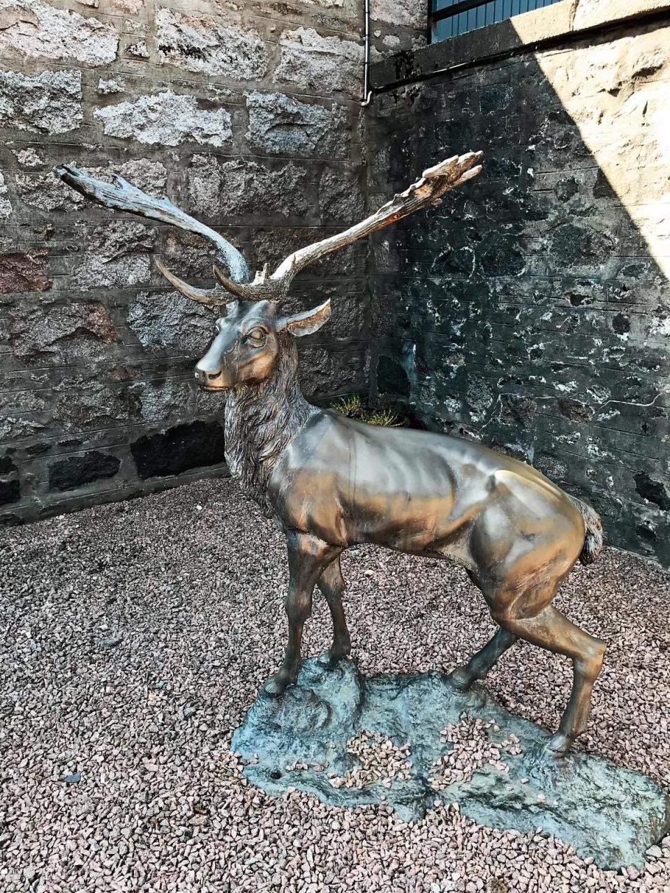 為什麼大家俗稱酒廠叫「威鹿」，我想跟遊客中心外的這隻銅雕鹿有關，而大摩、格蘭菲迪等酒廠也是以鹿為標誌！
