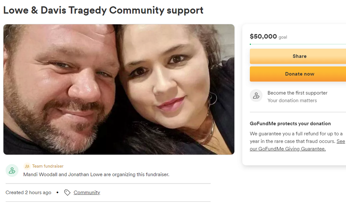 A GoFundMe drive is raising money to help the family of Bethany Lowe, who was murdered at her Richland home Wednesday, and her boyfriend Andy Davis, who was wounded.