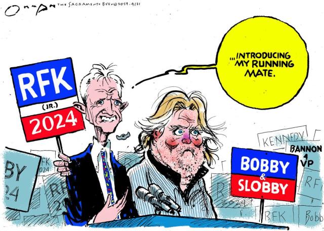 Anti Vaxxer Robert F Kennedy Helped By Gop Firebrand Steve Bannon Jack Ohman Opinion Cartoon 