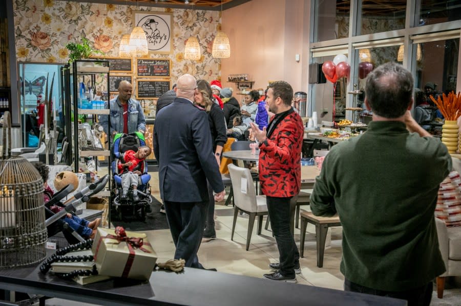 The Angel Tree Christmas Party at Talsma Furniture near Grand Rapids on Nov. 30, 2023. (Michael Buck/WOOD TV8)