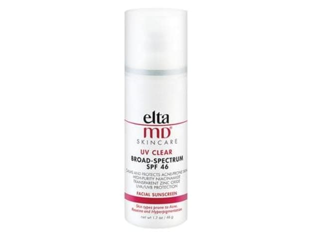 <p>EltaMD UV Clear Broad-Spectrum SPF 46 Sunscreen, $28.80 (from $36), <a href="https://shop-links.co/1707897328493369396" rel="nofollow noopener" target="_blank" data-ylk="slk:available here;elm:context_link;itc:0;sec:content-canvas" class="link ">available here</a>.</p>