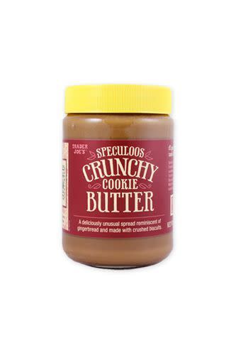 Speculoos Crunchy Cookie Butter Trader Joe’s helped start the cookie butter trend, so it only makes sense that it now carries the product in multiple flavors and forms. However, the original will always be our true favorite.