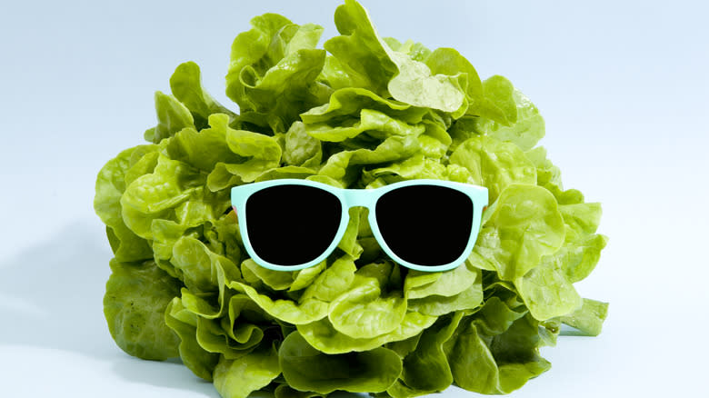 lettuce wearing sunglasses