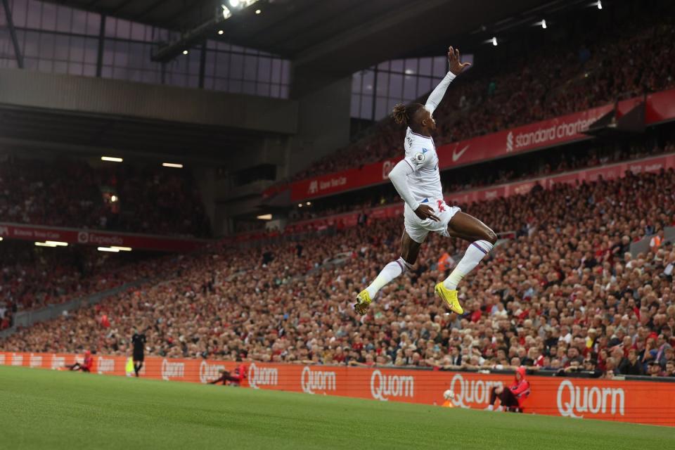 Wilfried Zaha had huge success in behind Liverpool’s defence  (Paul Greenwood/Shutterstock)