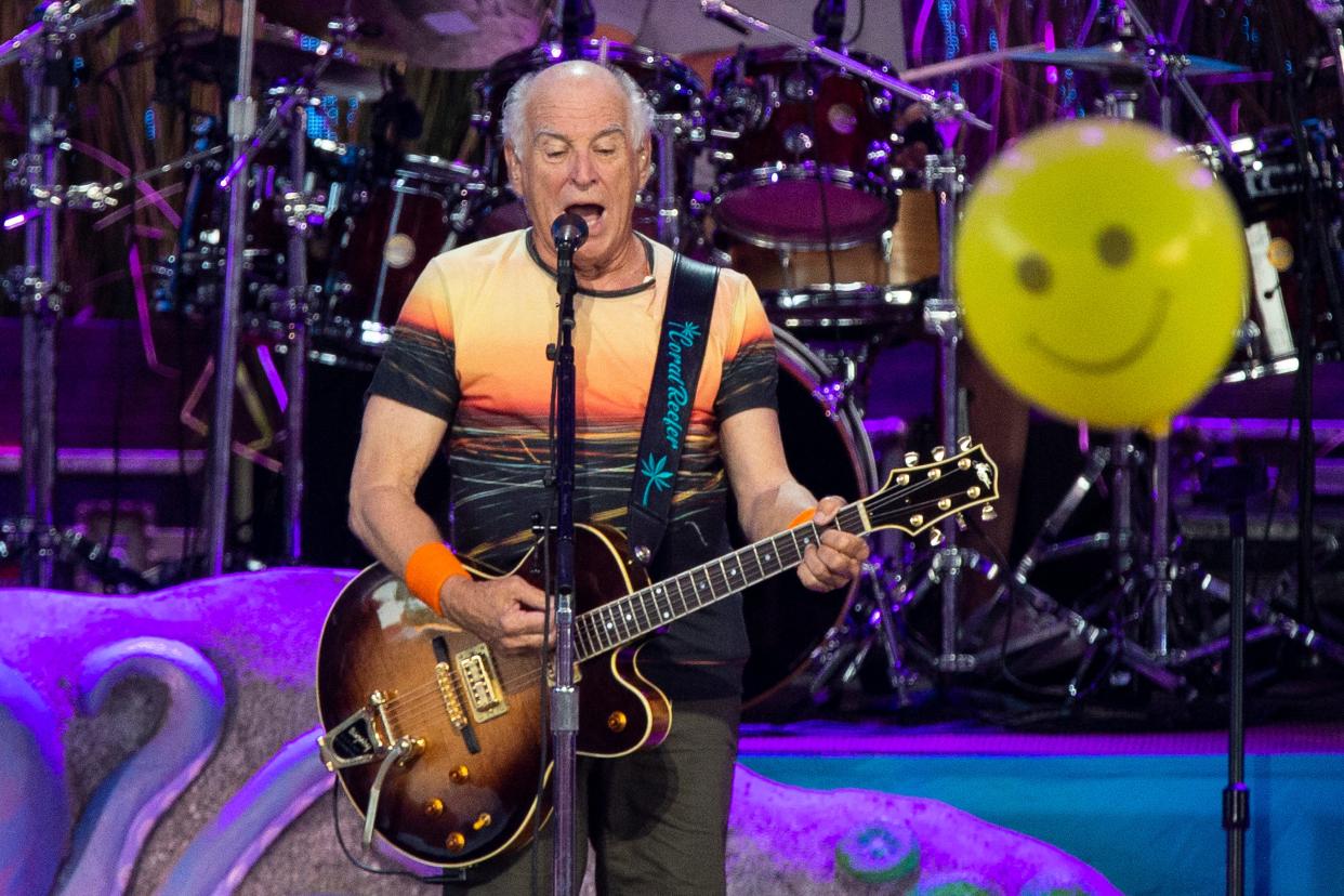 Jimmy Buffett and the Coral Reefer Band perform at Riverbend Music Center on Thursday, July 21, 2022 in Cincinnati.