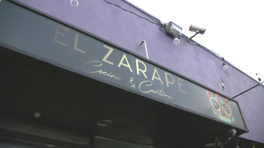 El Zarape restaurant in East Hollywood. (KTLA)