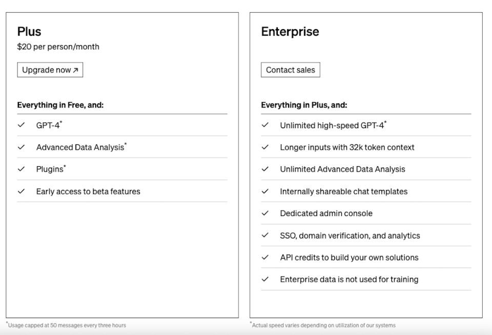 <a href="https://openai.com/blog/introducing-chatgpt-enterprise" rel="nofollow noopener" target="_blank" data-ylk="slk:OpenAI;elm:context_link;itc:0;sec:content-canvas" class="link ">OpenAI</a>