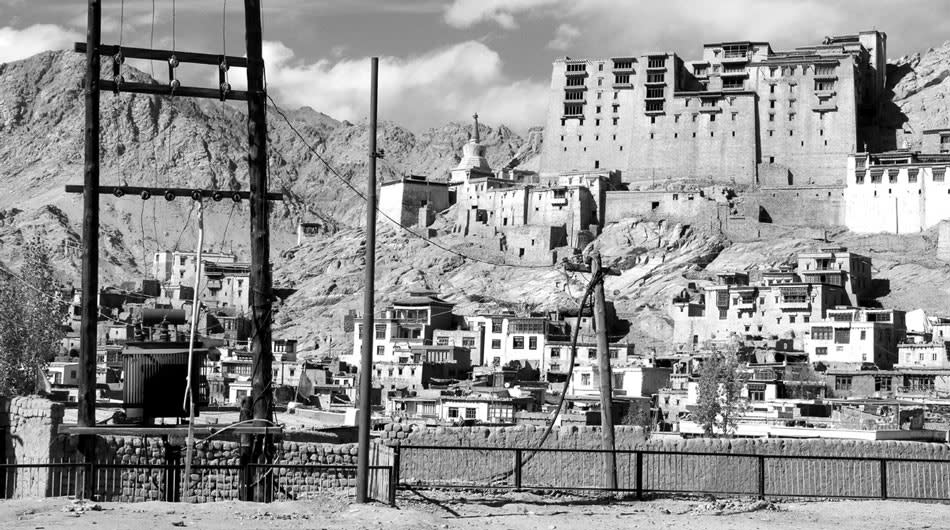 The Leh Palace, a landmark structure that has overlooked the town since the 17th century. With time new structures have sprung up to give it company.