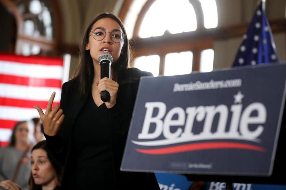 Alexandria Ocasio-Cortez has been a prominent supporter on the campaign trail.