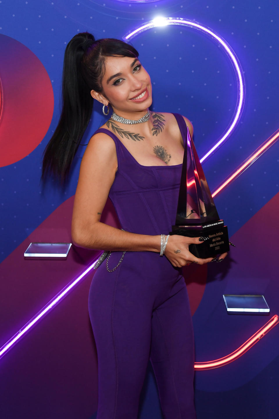 Maria Becerra, la argentina con la que todos quieren cantar, en los bastidores de los Latin American Music Awards de 2022 en la  Michelob ULTRA Arena en Las Vegas 