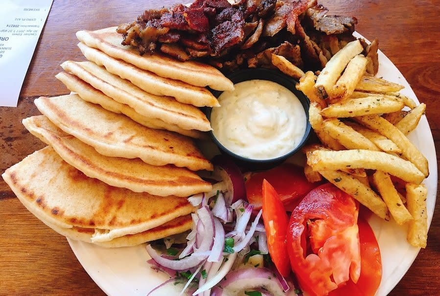 <b>PHOTO: JOLY H./<a href="https://www.yelp.com/biz_photos/greek-spot-sunnyvale?utm_campaign=98b9d752-0256-4eee-bb55-6d701d181c9e%2C757a461f-1967-414f-bc55-54cfcde66801&utm_medium=81024472-a80c-4266-a0e5-a3bf8775daa7" rel="nofollow noopener" target="_blank" data-ylk="slk:YELP;elm:context_link;itc:0;sec:content-canvas" class="link ">YELP</a></b>