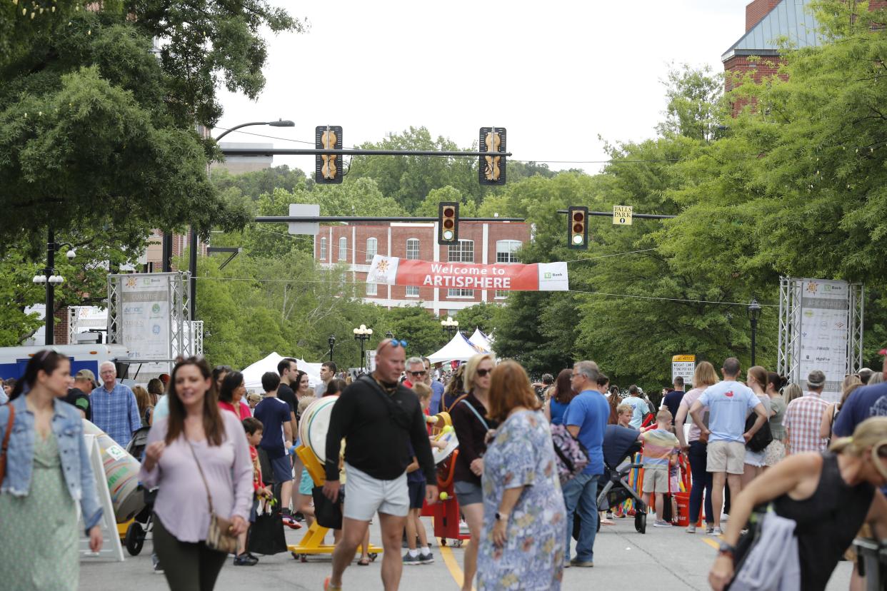 This was the scene at Artisphere 2022 in downtown Greenville on May 7, 2022. 