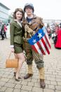 <p>How cute is this couple o' patriotic heroes? If you and your partner love Marvel, then dressing as this dynamic duo is a no-brainer. </p><p><a class="link " href="https://www.amazon.com/Smiffys-35335S-Wartime-Officer-Costume/dp/B00NT4RBDI/?tag=syn-yahoo-20&ascsubtag=%5Bartid%7C10055.g.2625%5Bsrc%7Cyahoo-us" rel="nofollow noopener" target="_blank" data-ylk="slk:SHOP RETRO MILITARY COSTUME;elm:context_link;itc:0;sec:content-canvas">SHOP RETRO MILITARY COSTUME</a></p><p><a class="link " href="https://www.amazon.com/DMAR-Captain-America-Soldier-Role-Playing/dp/B08BHWV3H6?tag=syn-yahoo-20&ascsubtag=%5Bartid%7C10055.g.2625%5Bsrc%7Cyahoo-us" rel="nofollow noopener" target="_blank" data-ylk="slk:SHOP CAPTAIN AMERICA SHIELD;elm:context_link;itc:0;sec:content-canvas">SHOP CAPTAIN AMERICA SHIELD</a> </p>