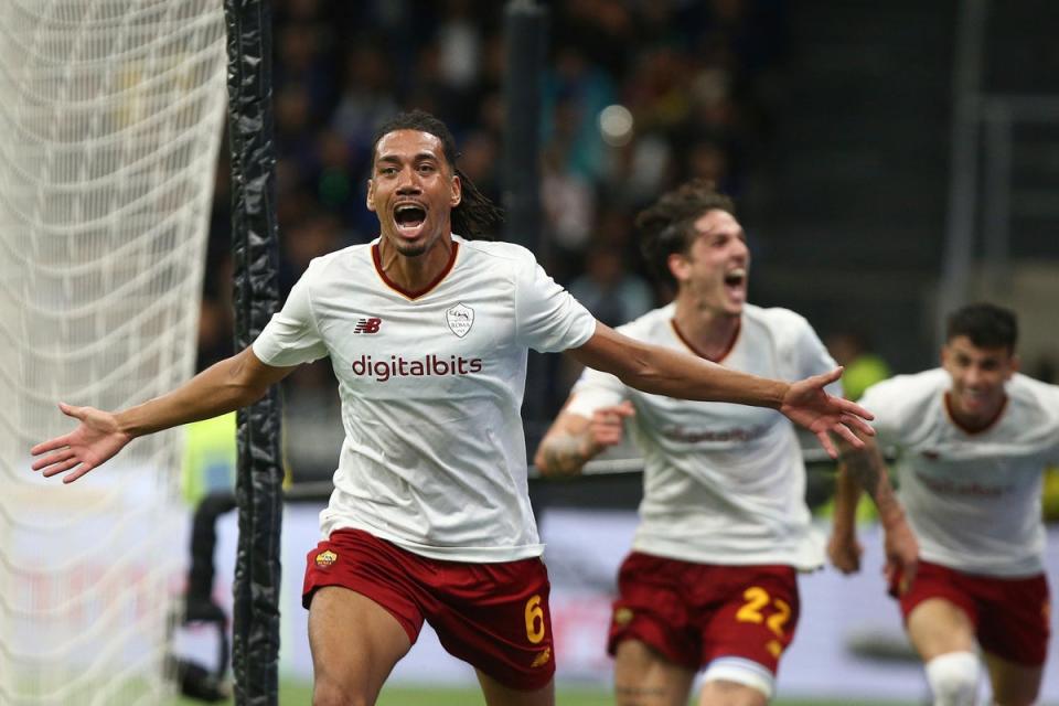 Chris Smalling grabbed the winner for Roma at Inter Milan (Spada/AP) (AP)