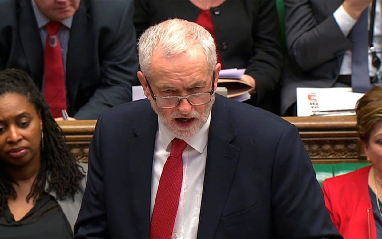 Jeremy Corbyn was barracked by MPs for his line of questioning - REUTERS