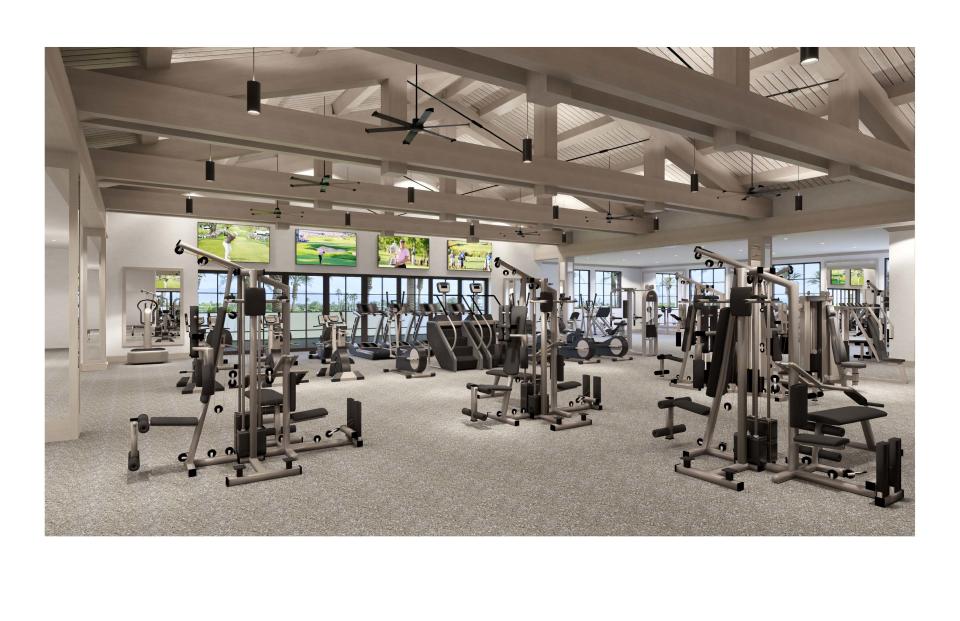 A rendering of what the new spa and fitness center will look like when it is finished at Hideaway Golf Club in La Quinta.