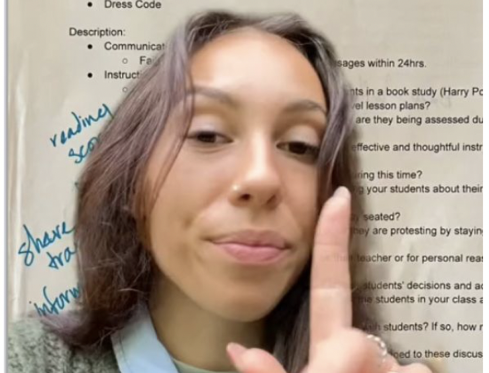 Sophia DeLoretto-Chudy says she was fired after posting a viral TikTok about her interactions with the Austin Independent School District (Sophia DeLoretto-Chudy / TikTok)