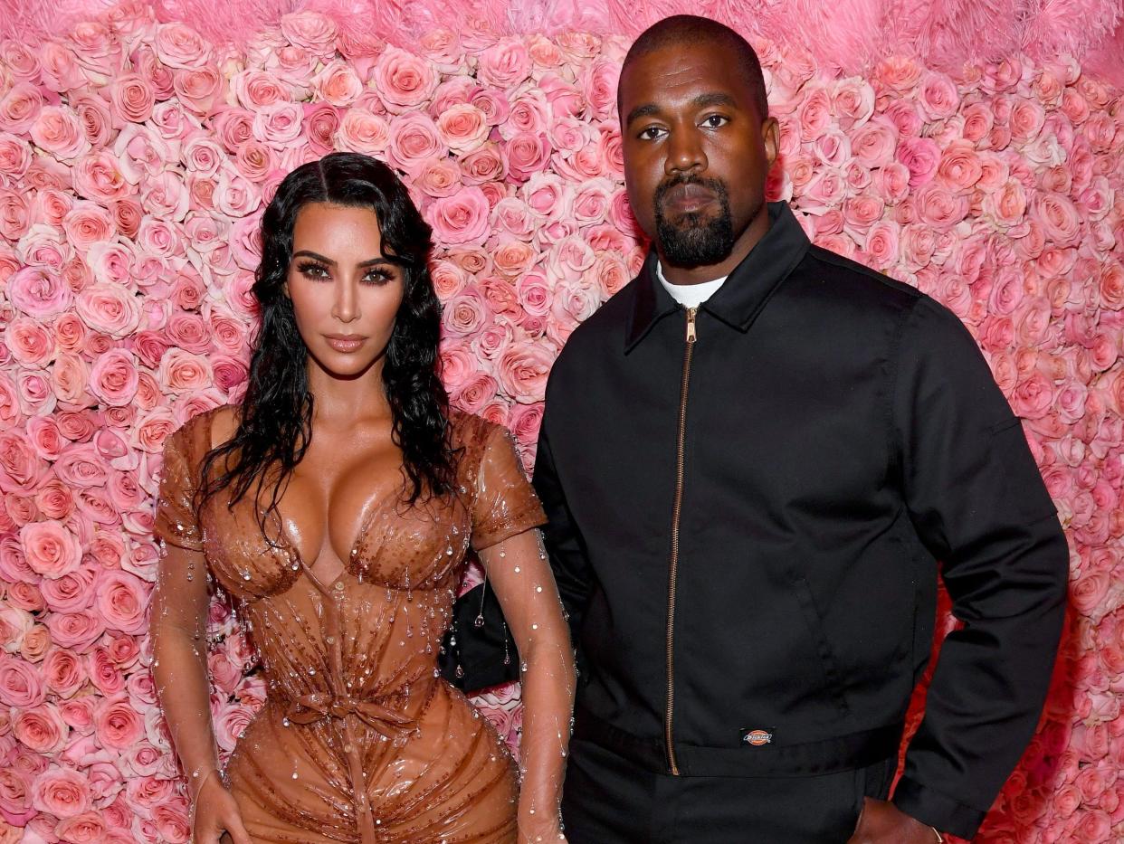 Kim Kardashian and Kanye West attend the 2019 Met Gala.